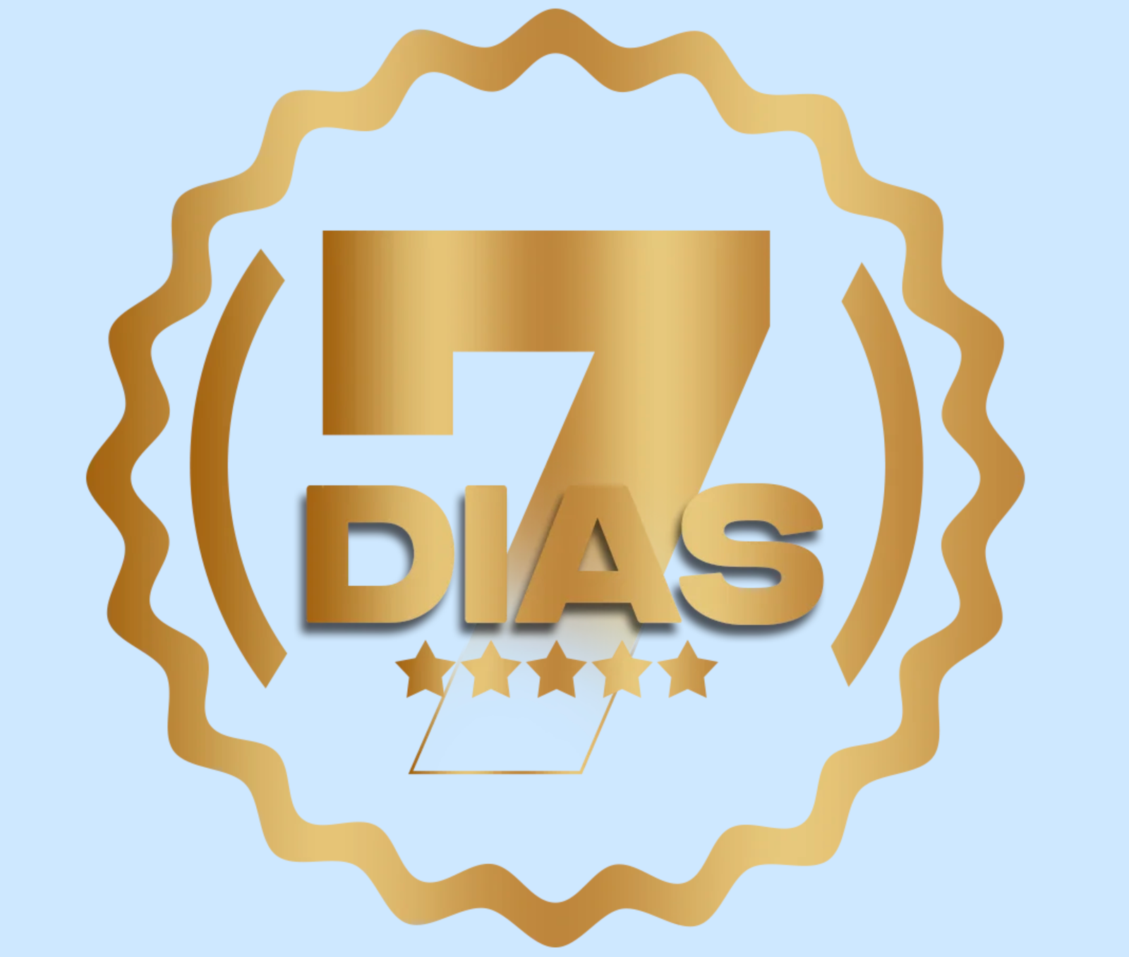 Selo dourado de garantia de 7 dias